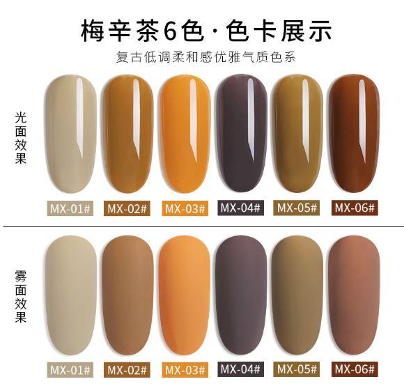 [MÀU MỚI] Set sơn gel AS 6 màu mã MX chai 15ml