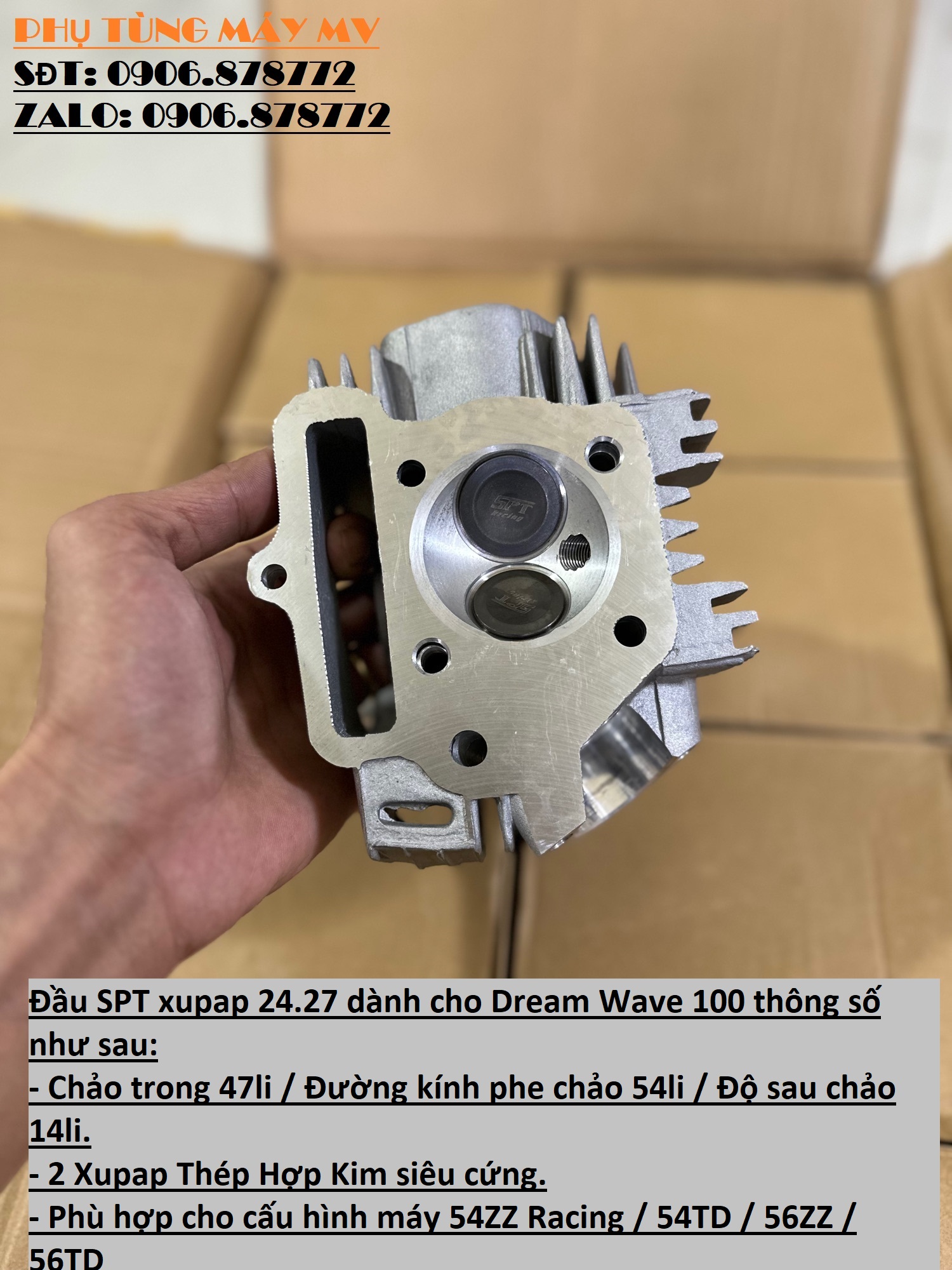 Đầu SPT xupap 24.27 dành cho Dream Wave 100