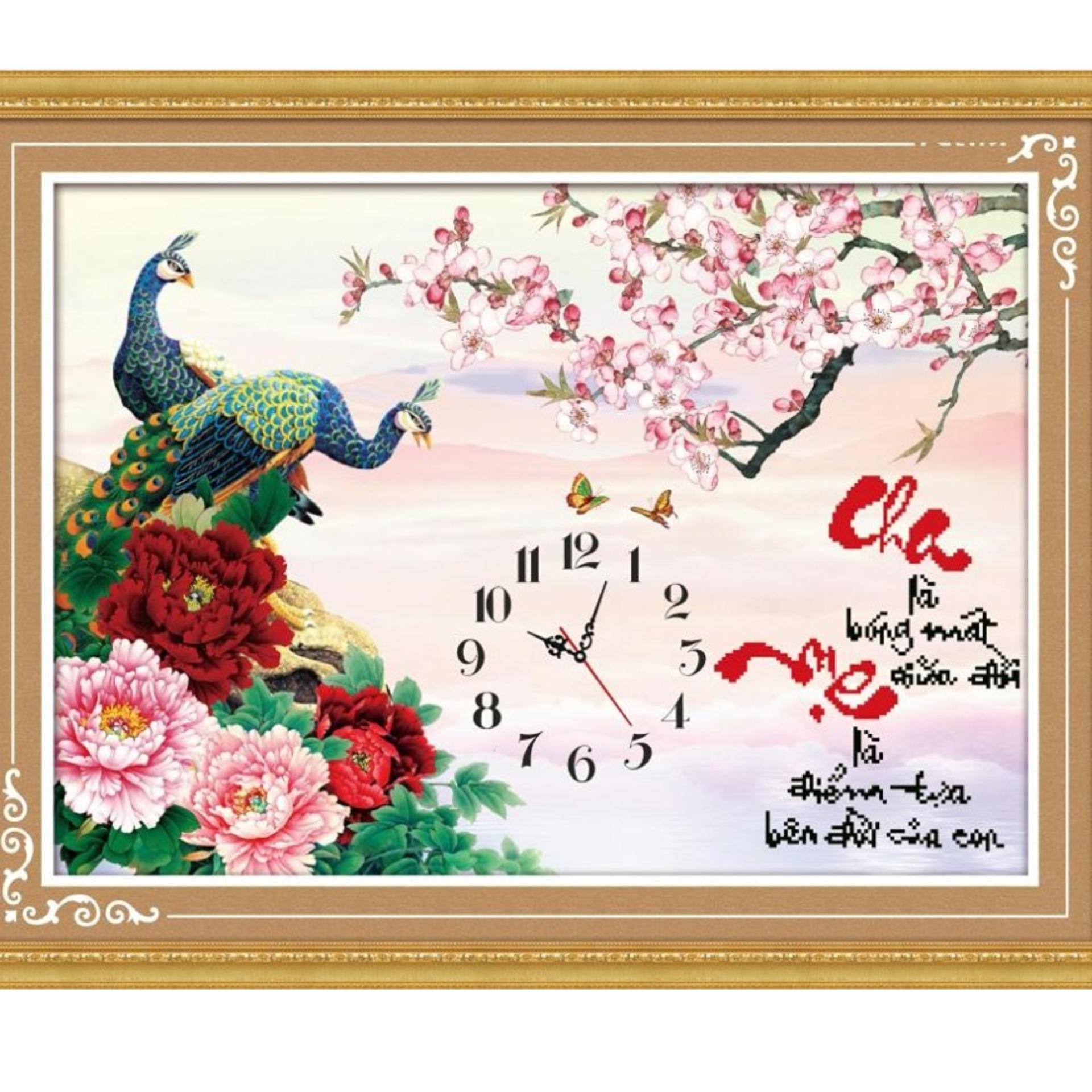 Tranh thêu chữ thập cao cấp Cha mẹ DLH-88946
