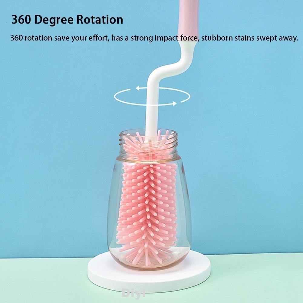 {Mới} Cọ bình sữa núm ti silicon 3 chi tiết