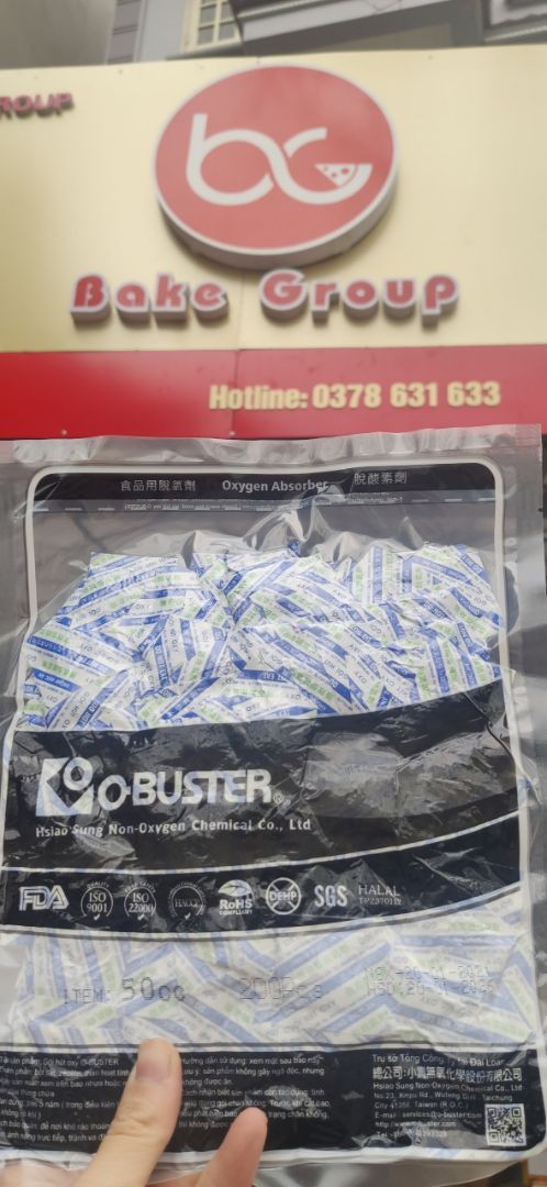Túi hút oxi thực phẩm O-BUSTER 50cc (200 gói)