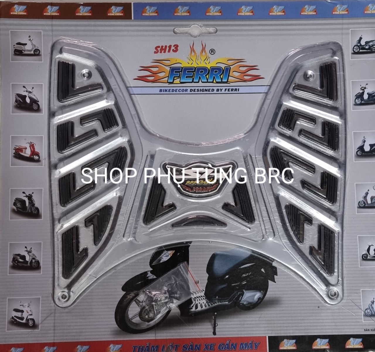 Thảm để chân inox xe SH mode 2013 - 2019