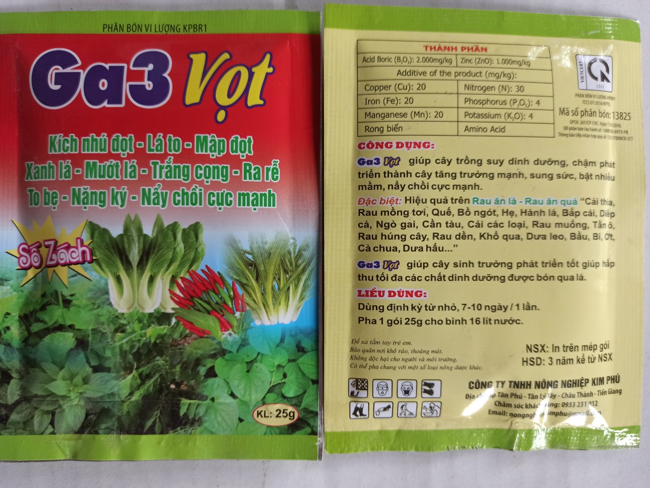 Phân bón lá Ga3 Vọt - Gói 25g