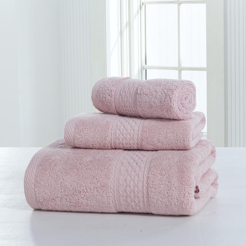 100% Cotton Khăn Mặt 100% Cotton Du Lịch Bộ Khăn Người Lớn Hút Nước Đồng Bằng Tối Giản Ba Bộ (Khăn Vuông + Khăn Mặt + Khăn Tắm)