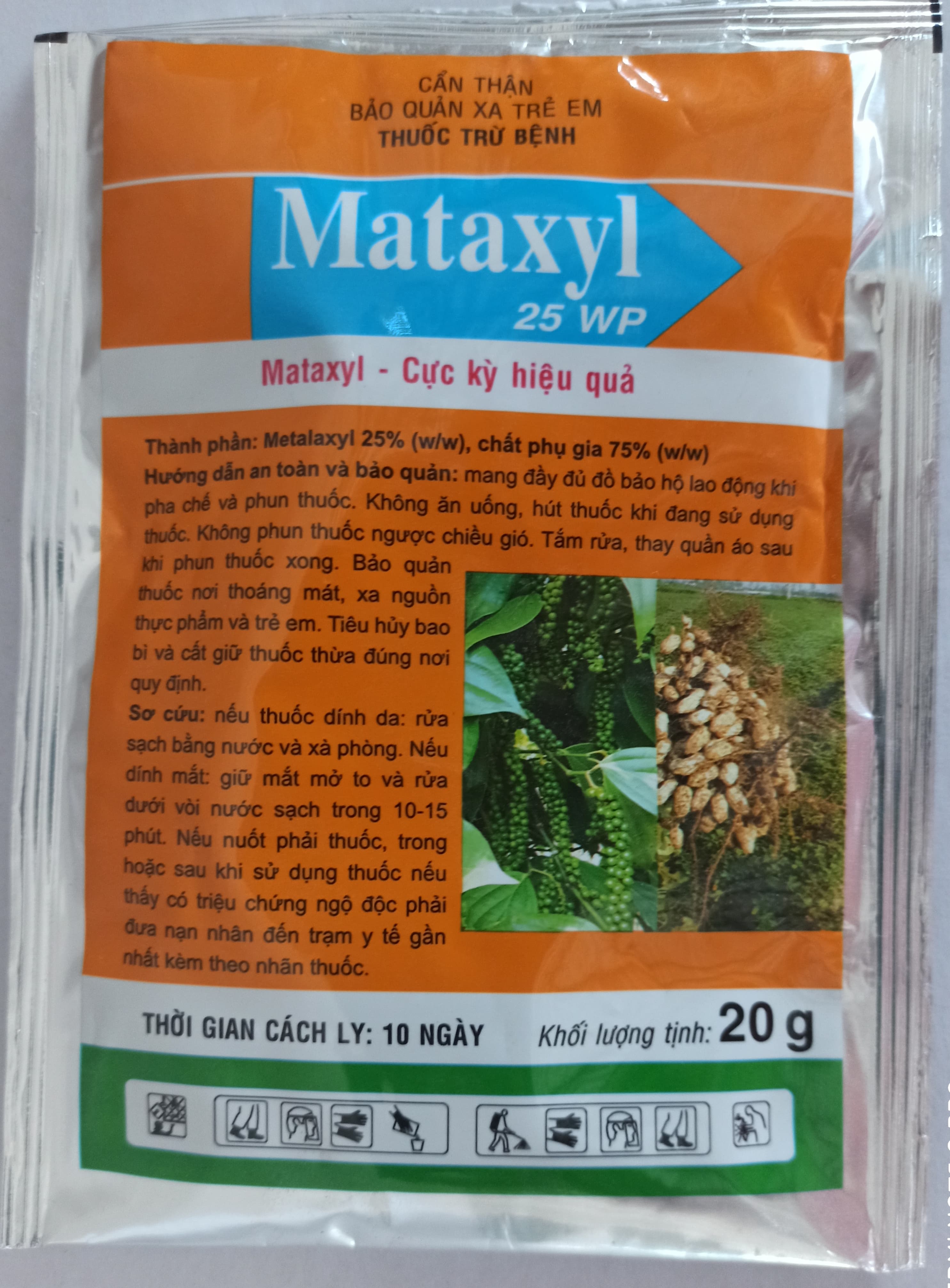 Mataxyl 25WP - Thuốc trừ bệnh cây trồng - gói 20g