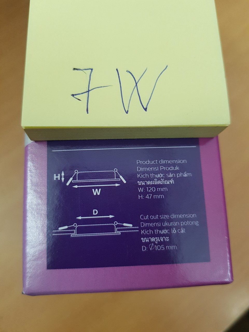 Đèn led âm trần 7W philips- chính hãng