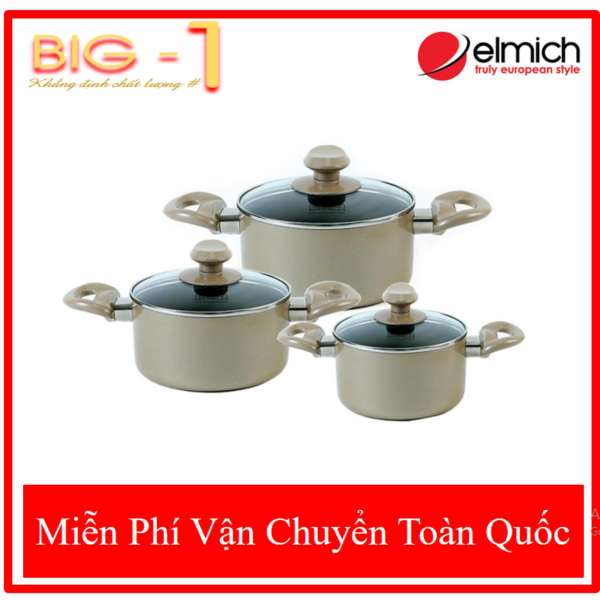 BỘ NỒI CAO CẤP Elmich SM 0352 SMARTCOOK 16-20-24CM