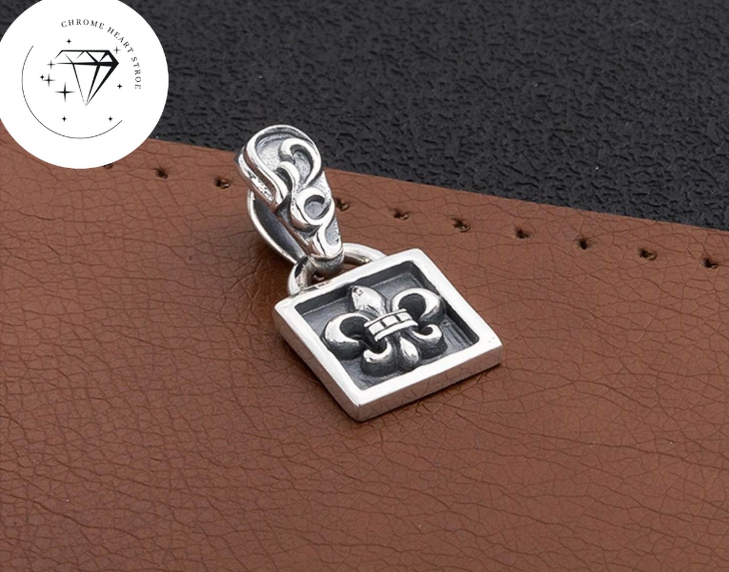 Dây chuyền unisex Chrome Heart Mini Sqare bạc 925 fullbox cao cấp - Phụ Kiện Chrome Heart
