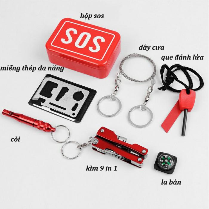 Hộp thiết bộ dụng cụ sinh tồn 6 món
