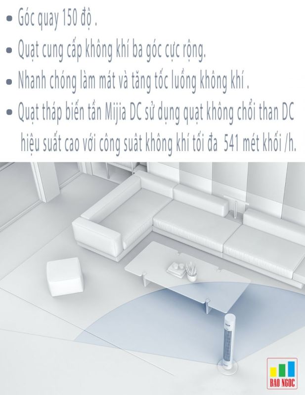 Quạt Tháp Biến Tần Xiaomi Mijia DC BPTS01DM