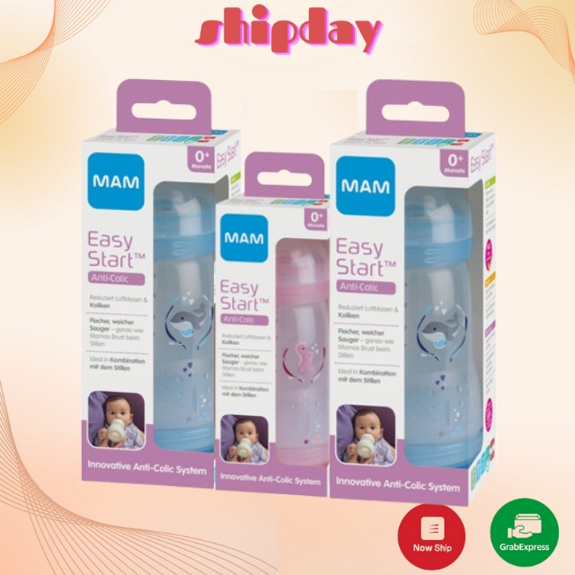 [HÀNG ĐỨC] Bình sữa chống đầy hơi Mam  260ml