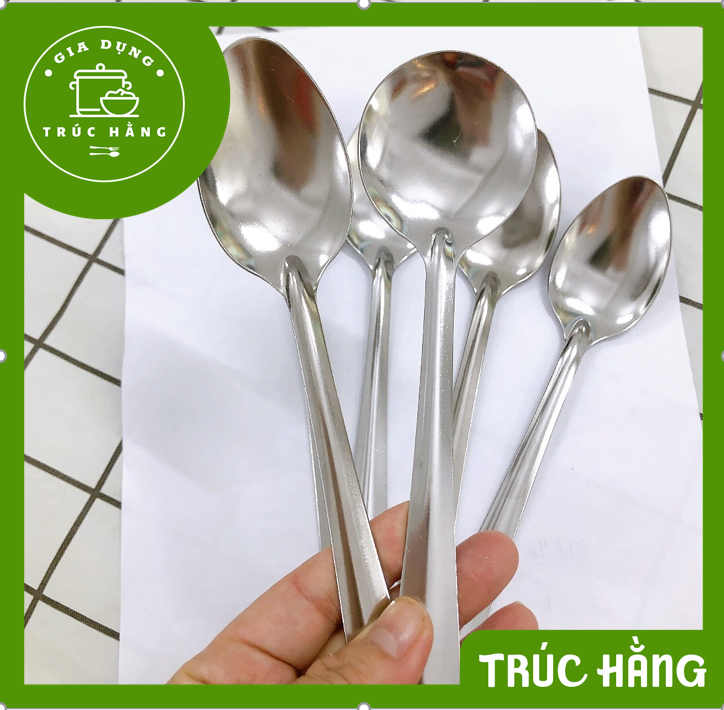 Muỗng -Thìa inox cán dài ăn cơm, ăn canh,ăn phở,vv...