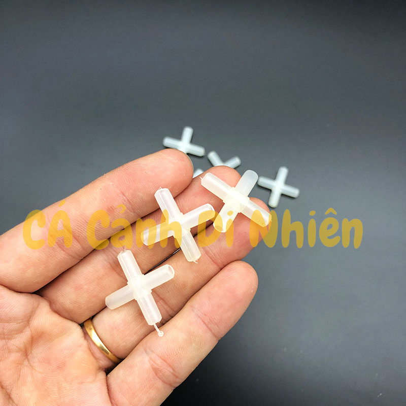 Bộ 30 ống nối ngã 4 dây oxy hồ cá cảnh màu trắng - cá cảnh di nhiên