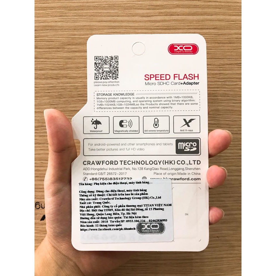 Thẻ nhớ Class 10  XO 32GB / 64GB / 128GB