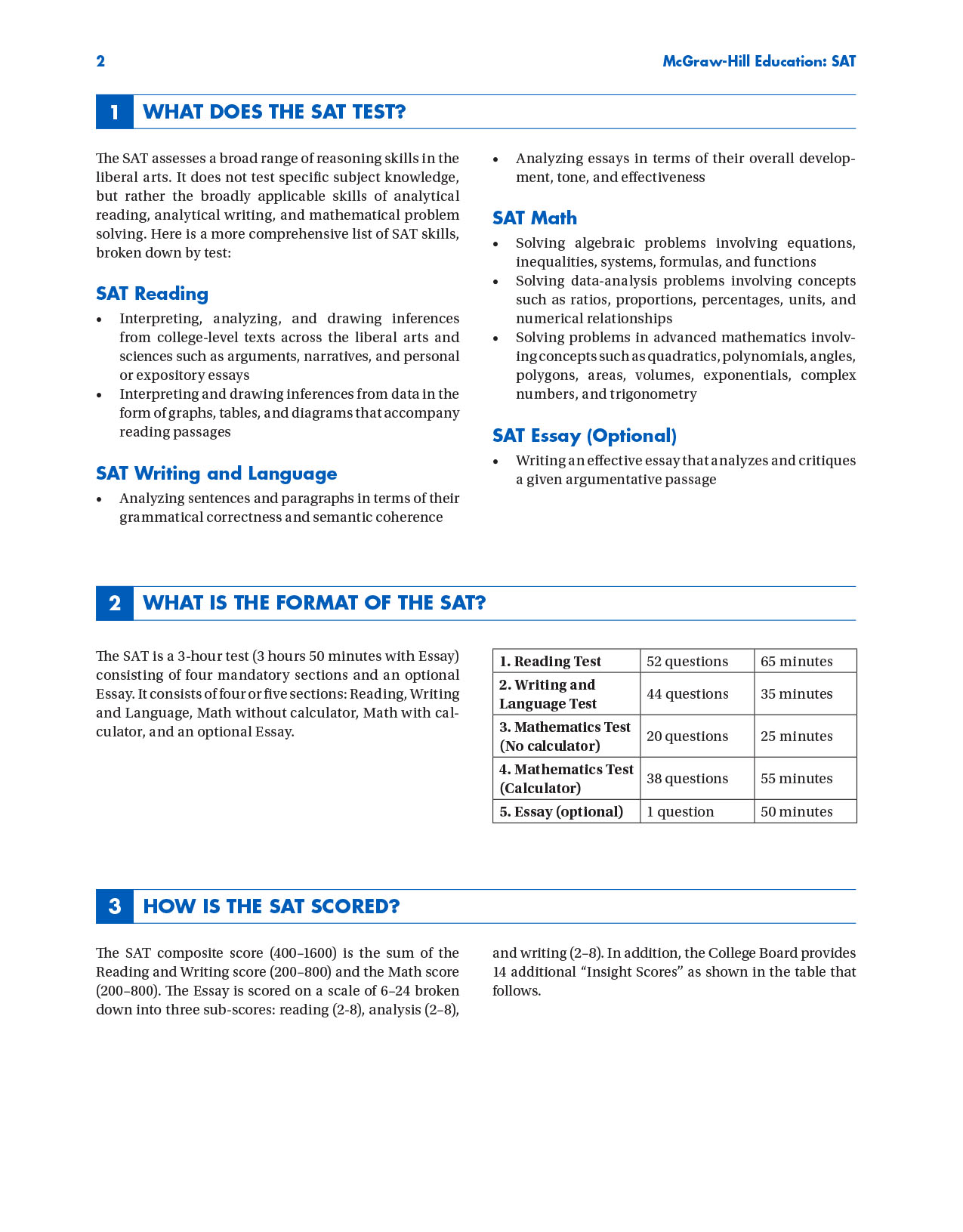 McGRAW-HILL EDUCATION SAT 2019 (Sách đen trắng)