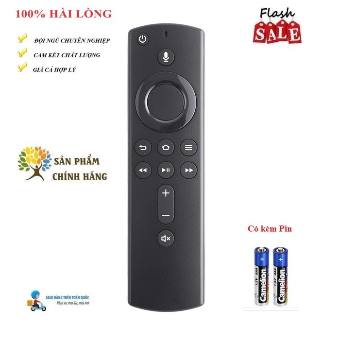 Remote điều khiển giọng nói cho amazon fire tv stick 4k bluetooth l5b83h dr49wk b- hàng zin mới tặng kèm pin