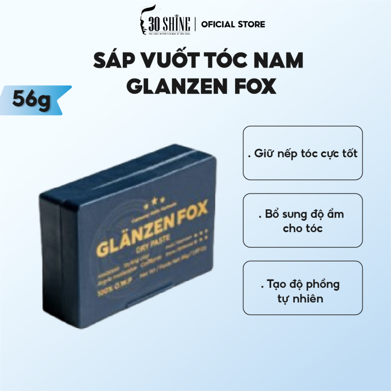 Sáp vuốt tóc Glanzen Fox 56G  Tạo kiểu dễ dàng phù hợp mọi chất tóc