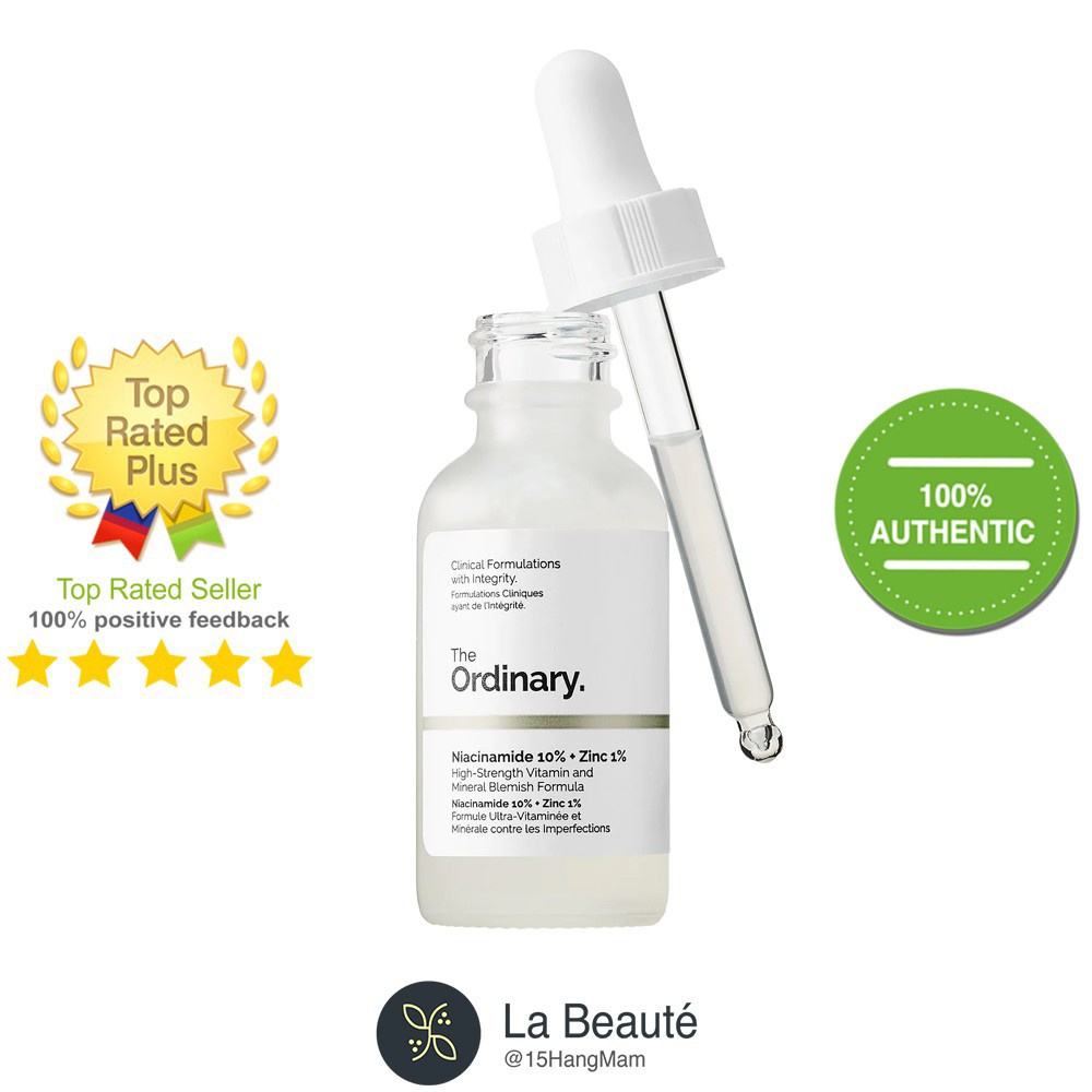 Serum the ordinary niacinamide 10% + zinc 1% 30ml - tinh chất cho da mụn, se khít lỗ chân lông, sáng da