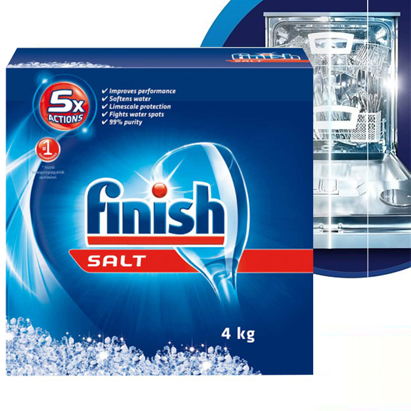 Muối rửa bát Finish 4.0 kg dùng cho Máy rửa bát chén