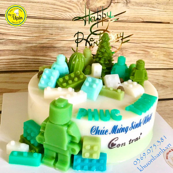 Khuôn silicon làm thạch lego bé rất thích