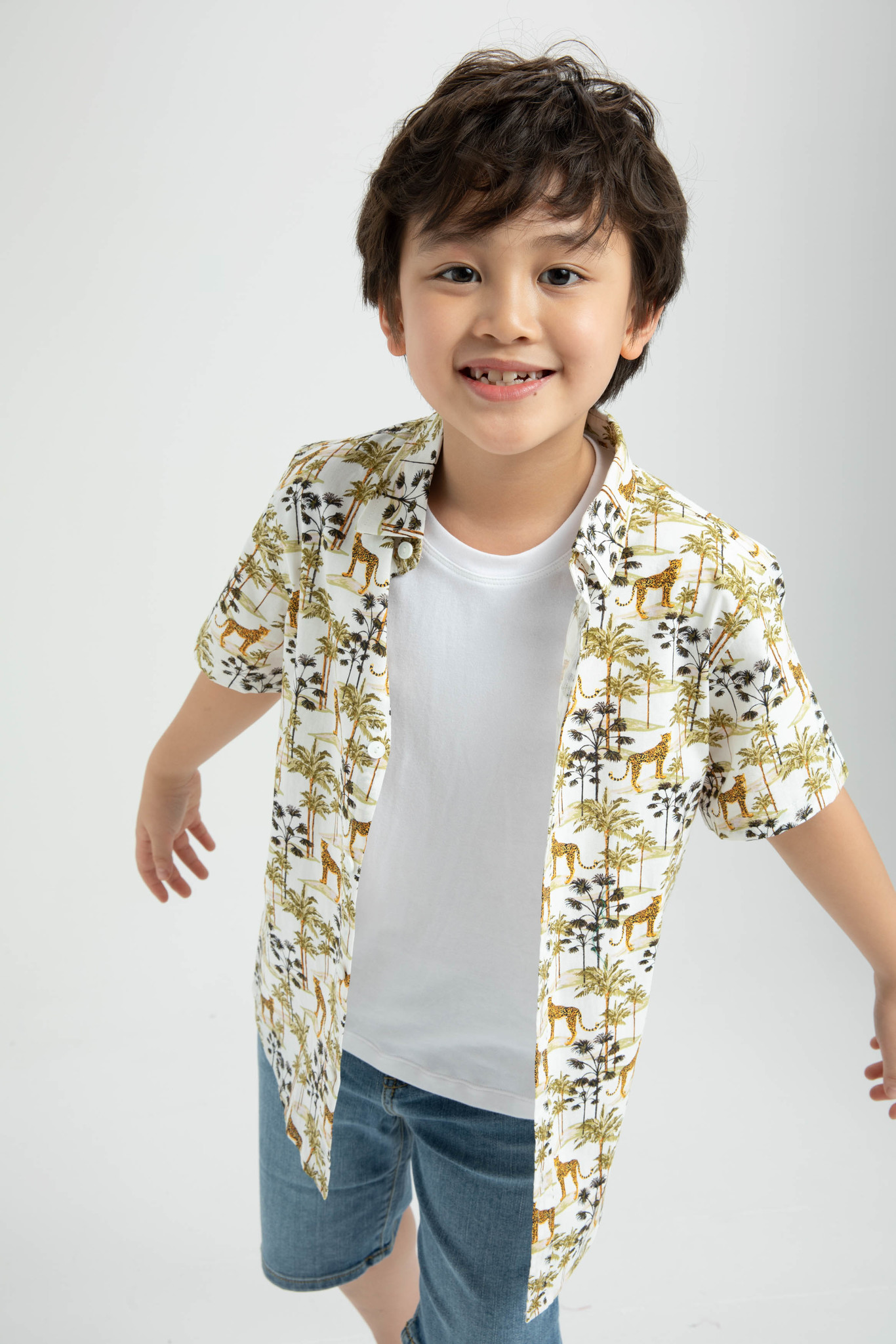 Áo bé trai họa tiết IVY moda MS 16K1209