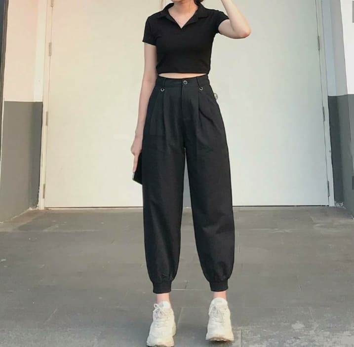 Áo croptop dáng ôm thời trang ulzzang. Áo thun cổ bẻ ngắn tay co giãn thấm hút mùa hè phối đồ đẹp. Áo thun nữ một màu . Áo phông nữ dáng ngăn. Áo kiểu nữ . Kho sỉ