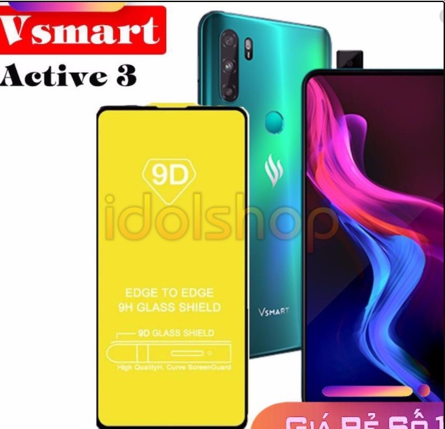 Cường lực cho Vsmart active 3 full màn full keo không lấn màn