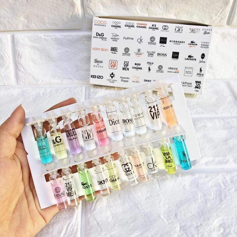 20 lọ nước hoa mini cho nam và nữ