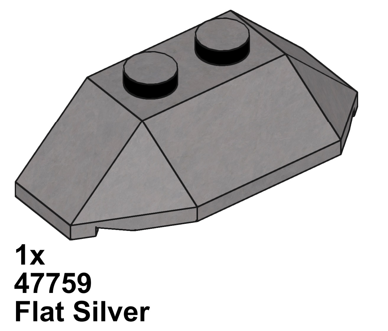 Combo 2 Cái Phụ kiện Moc Lego Mã 47759 ( xám đen )