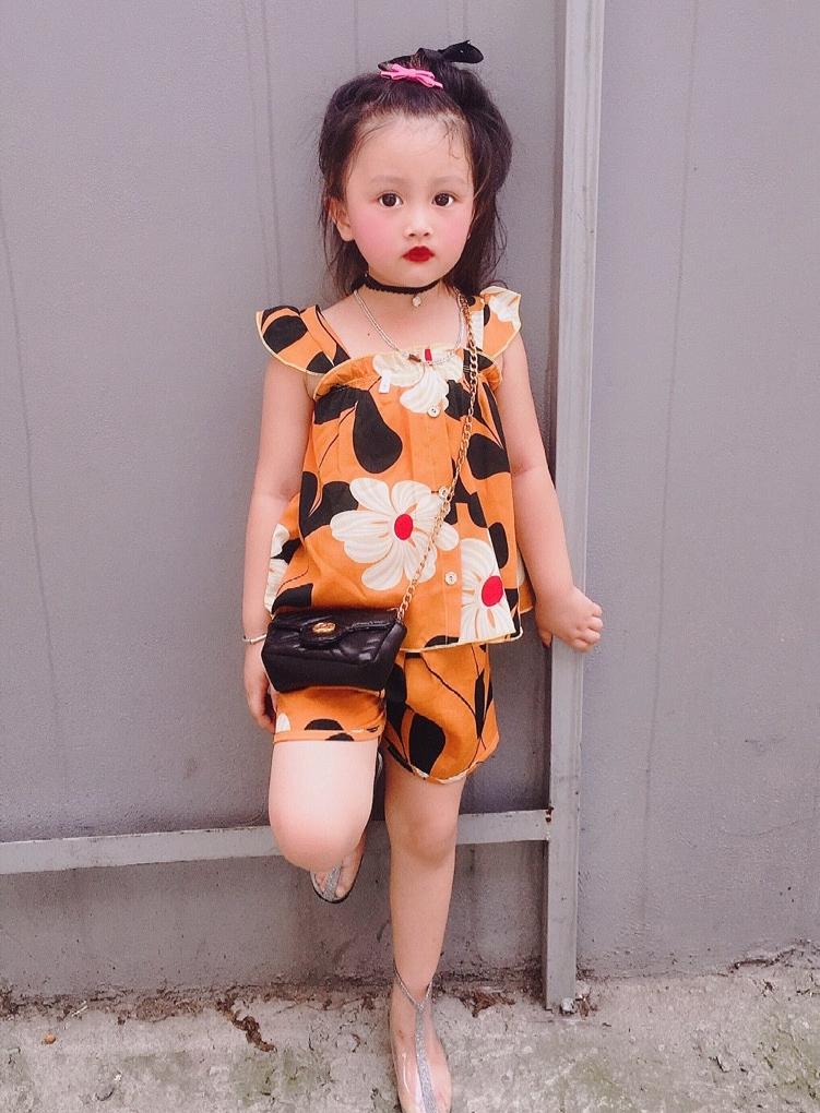 bộ lụa cánh tiên cho bé gái