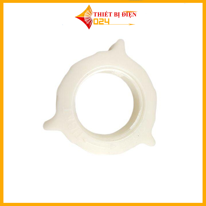 Khóa lồng quạt nhựa 3 cạnh màu trắng