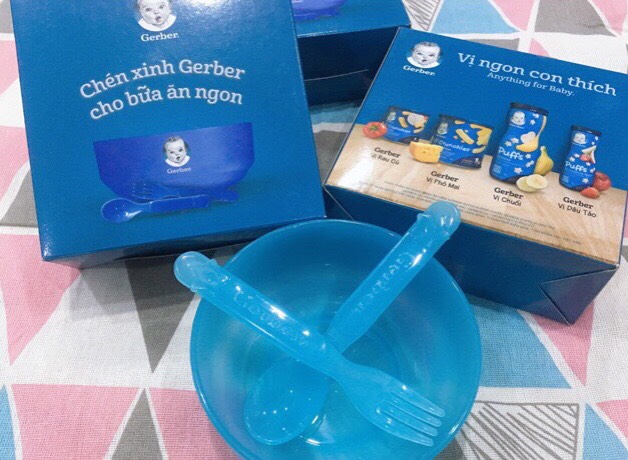Bộ chén muỗng ăn dặm Gerber