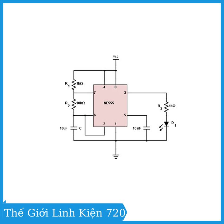 Combo 5 ic tạo xung NE555 DIP8