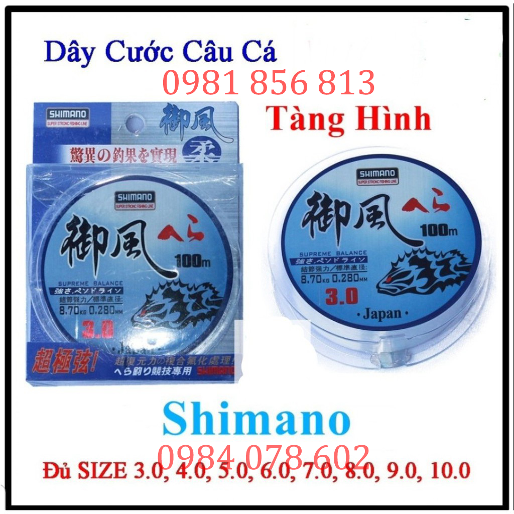Cước câu cá siêu dai siêu bền shimano 100m
