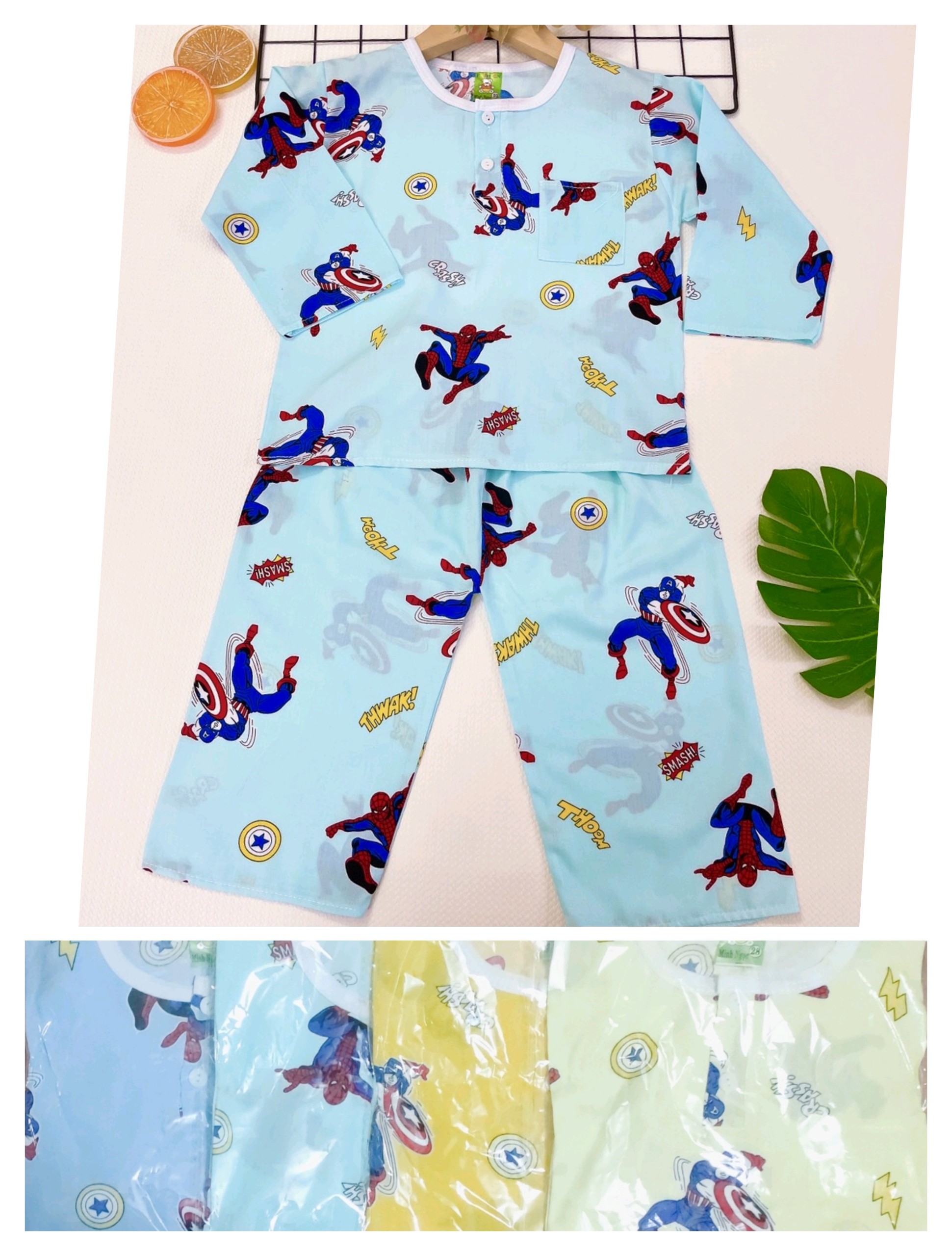 Bộ Tole Tay Dài Bé Trai (12-16kg) (giao màu ngẫu nhiên)