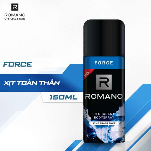 [HCM]Xịt toàn thân Romano Force tươi mát 150ml