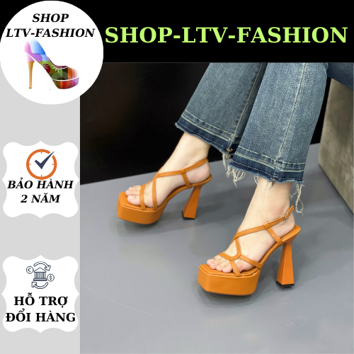Xăng đan cao gót thời trang ( Gót cao 14cm - Đúp trước cao 3,5cm )