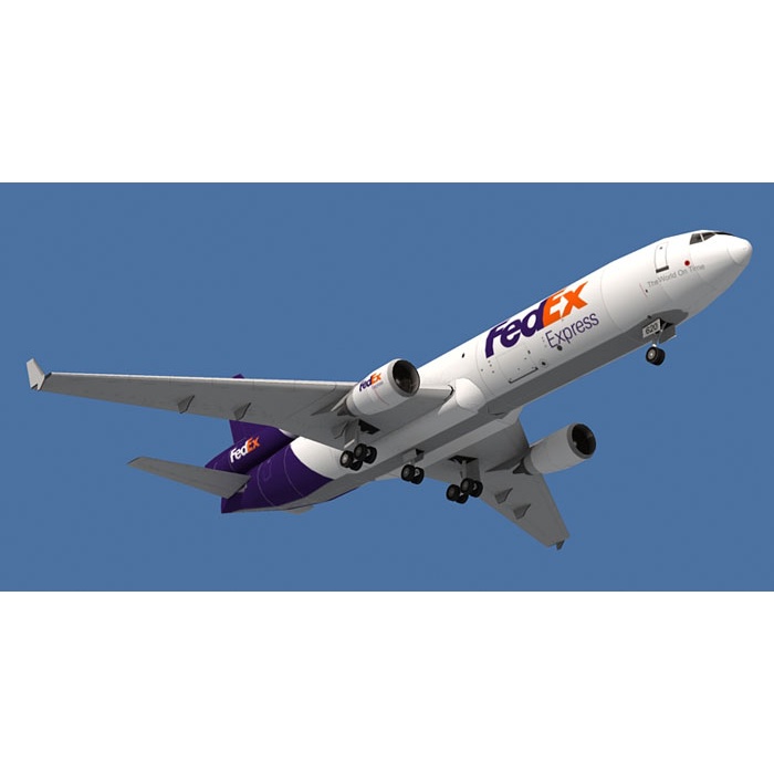 Mô hình giấy máy bay Fedex Express MD-11 tỉ lệ 1 100