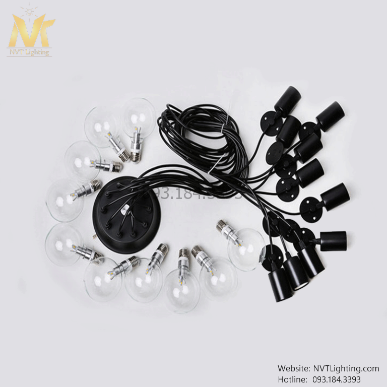 Đèn thả trần kiểu con nhện 10 đuôi LL-5035 [Chưa Bao Gồm Bóng] - Decor trang trí