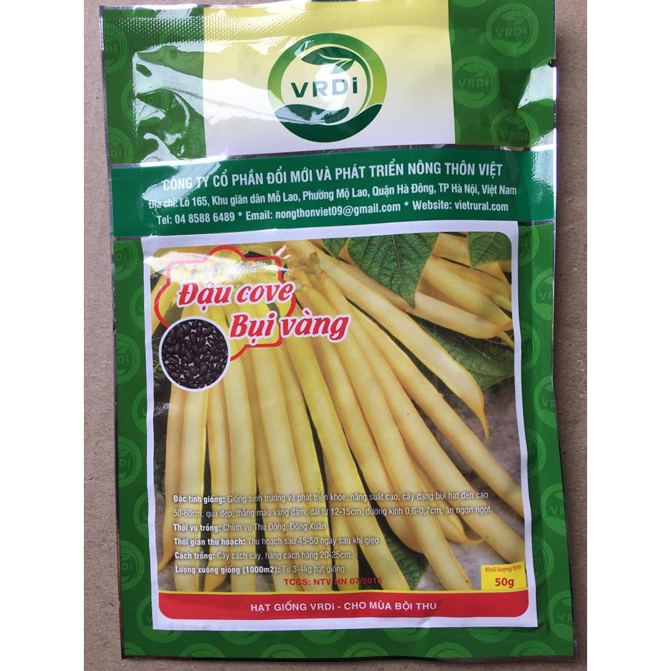 Hạt giống đậu cove vàng 50gr