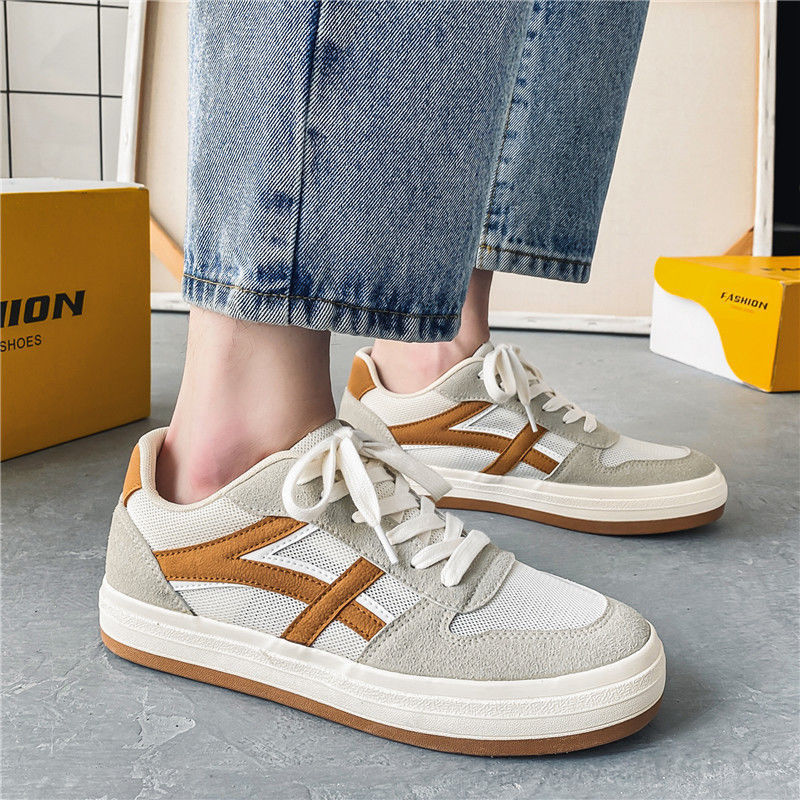 New Arrival Thick bottom Lacing strap Fashion Trend Casual Flat Bottom Versatile Ultra Light Light Flat Shoes Men Shoes