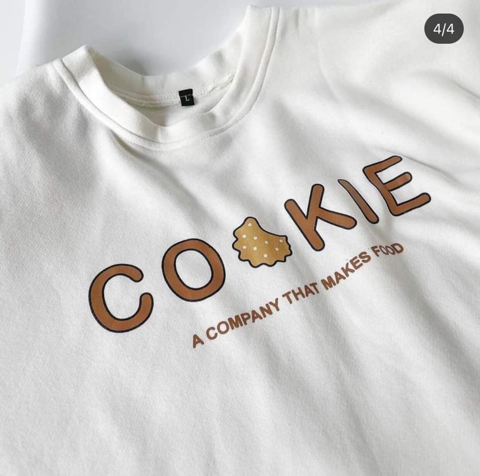 Ao nỉ sweater in chữ COOKIES (trọng lượng từ 40kg đến 72kg )