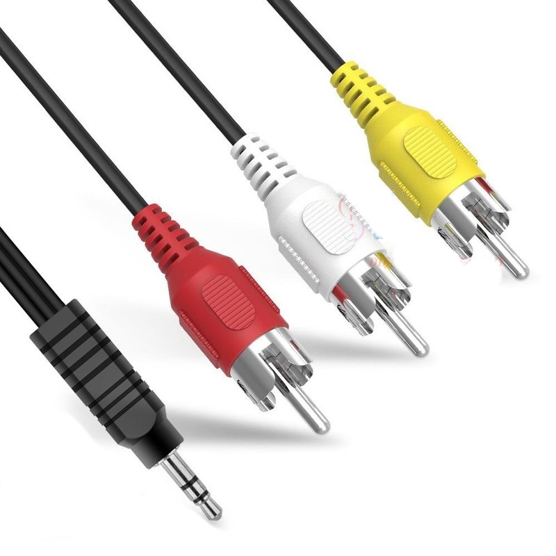 DÂY 1 ĐẦU AV MINI 3,5 RA 3 ĐẦU AV ĐỰC
