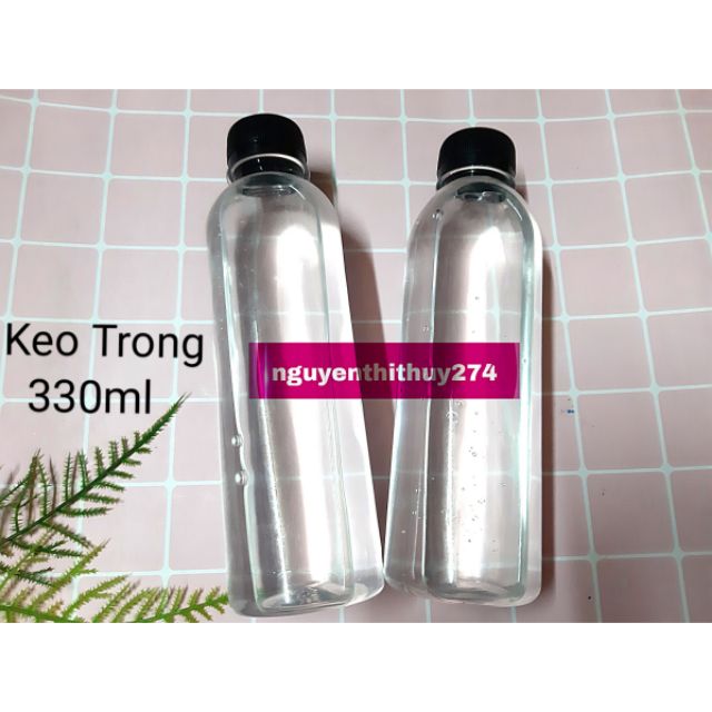 Keo trong đóng chai 330ml nguyên liệu làm slime trong không độc hại