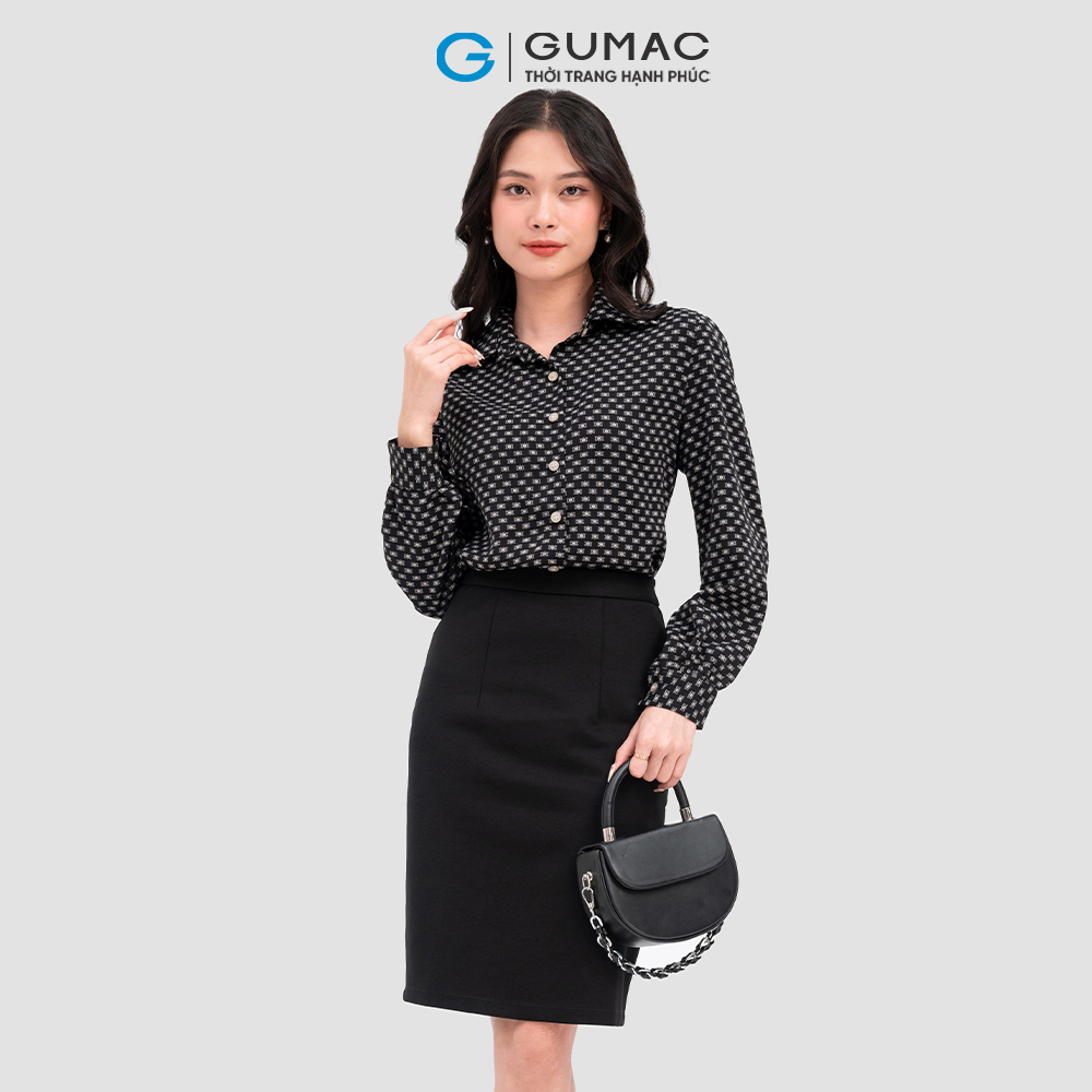 Váy bút chì xẻ đắp GUMAC VC08127