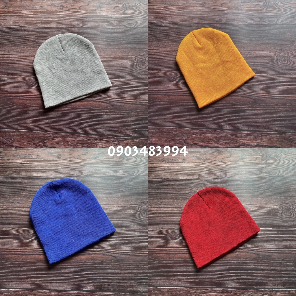 Mũ Len Beanie Trơn Dáng Ngắn 21Cm ( Ảnh+ Thật )