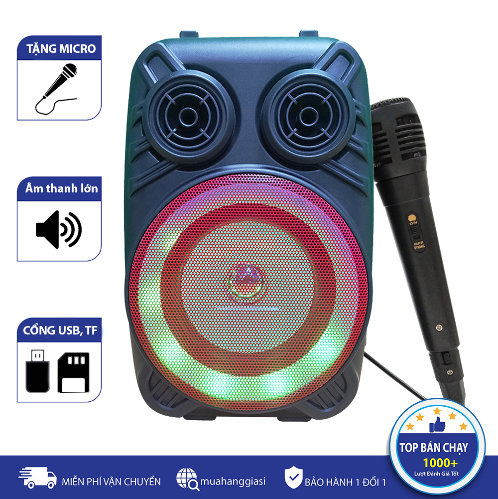 [ SIÊU SALE ] [TẶNG MICRO 100K] loa bluetooth hát karaoke kèm mic JAVA68, loa bluetooth hát karaoke mini, loa kẹo kéo mini giá rẻ, loa karaoke bluetooth gia đình