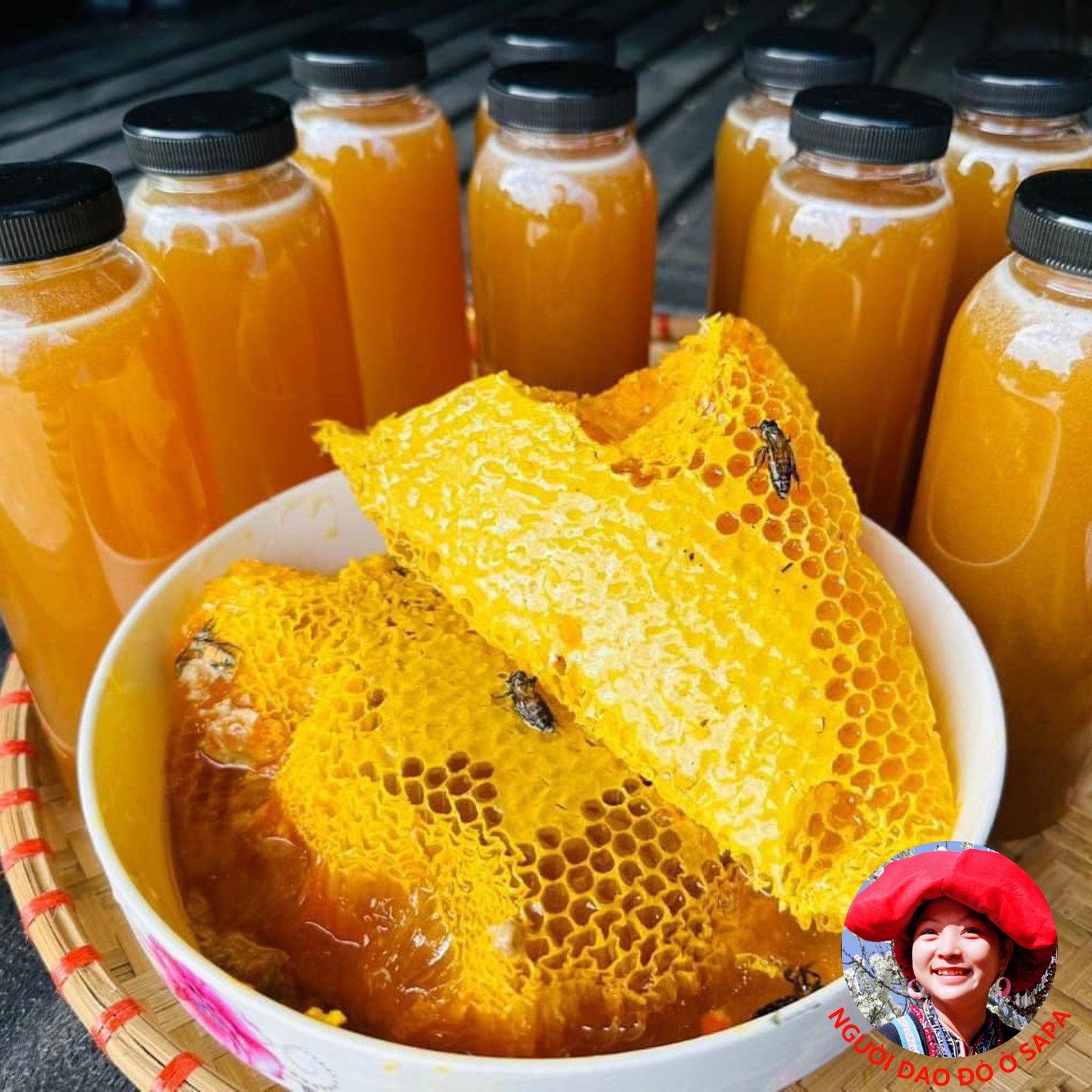 Mật ong khoái rừng nguyên chất 100%, cam kết chuẩn rừng Tây Bắc được dân bản địa khai thác, vắt mật ong rừng thủ công
