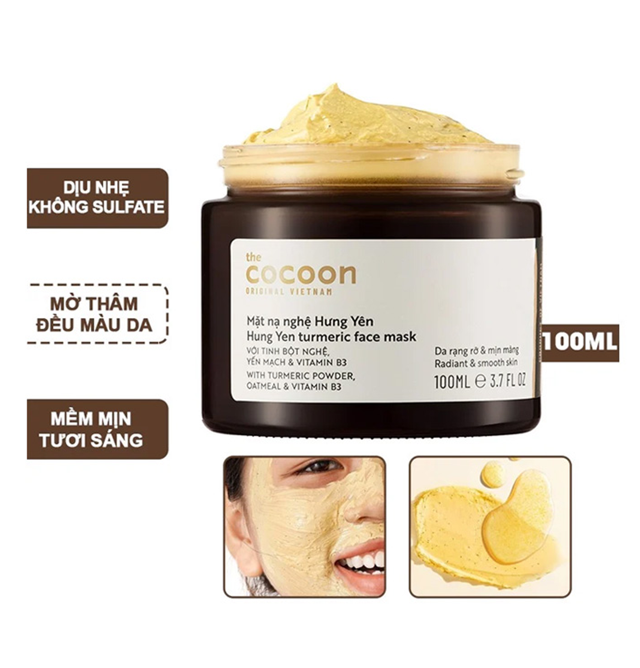 Mặt nạ nghệ COCOON Hưng Yên hũ 30g