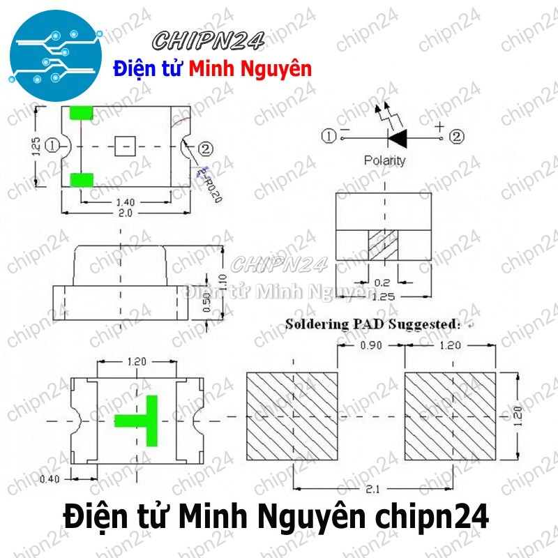 [25 con] (G5) Led dán SMD 0805 (Đỏ/Vàng/Xanh/Trắng/Cam) - [Chọn Loại] - HHH.00067